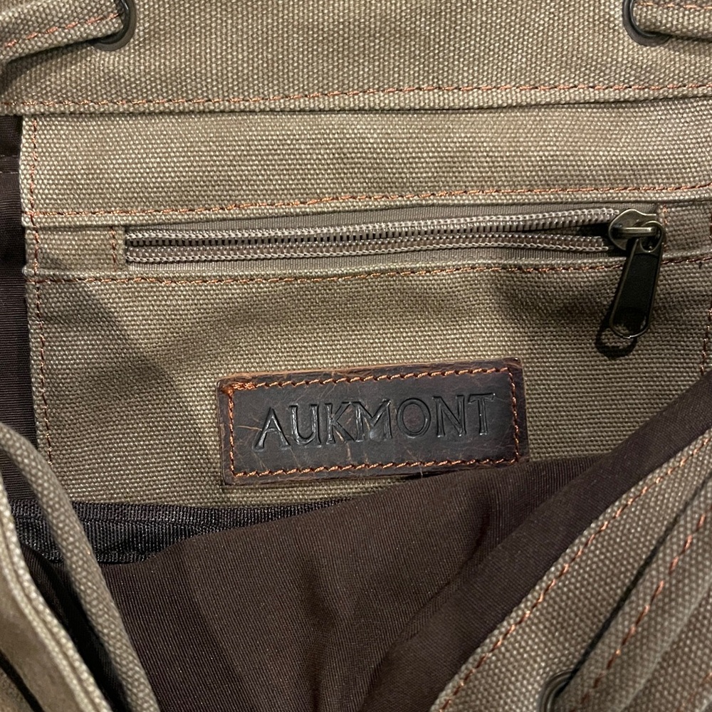 Olive Green Canvas Backpack - as new - Picture 3 of 5